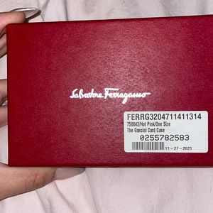 Authentic salvatore ferragamo card case brand new